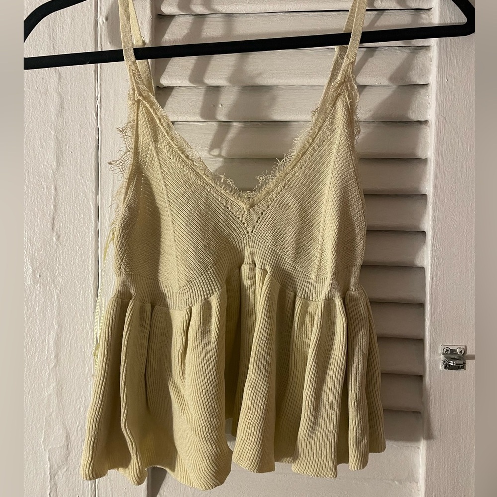 Zara Pale Yellow Tank Top
